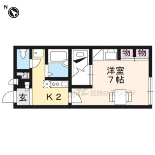 レオパレスWING【109号室】の間取り