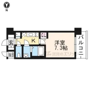 アスヴェル京都壬生WEST【3階】の間取り