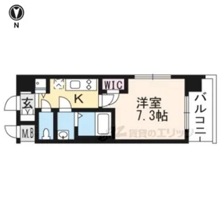 アスヴェル京都壬生WEST【4階】の間取り