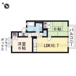 アイビハイツ C棟【1階】の間取り