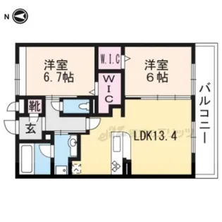「Bnext嵯峨」【2階】の間取り