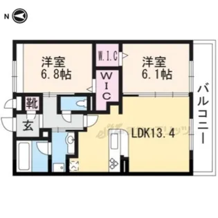 Bnext 嵯峨【2階】の間取り