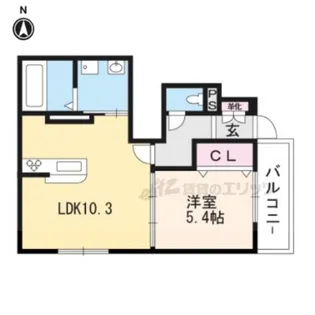 GREEN village【102号室】の間取り