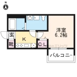 ワイズ七瀬川【2階】の間取り