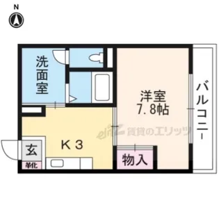 1Kの間取り画像