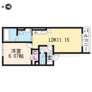 D-ROOM白鳳【2階】の間取り