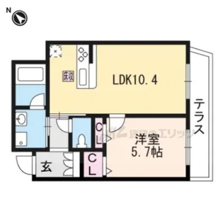 シャーメゾン笹りんどう【1階】の間取り