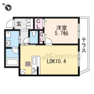 シャーメゾン笹りんどう【103号室】の間取り