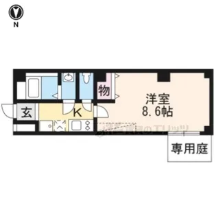 フラッティ大徳寺南【1階】の間取り