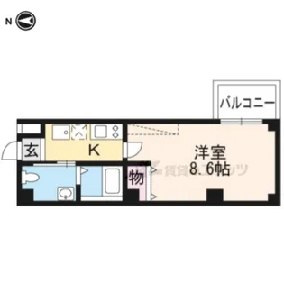 フラッティ大徳寺南【207号室】の間取り