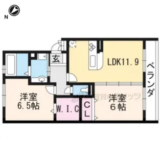 セレーノ栗東A棟【1階】の間取り