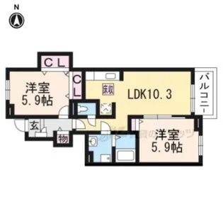 ベル・フィオーレ【1階】の間取り