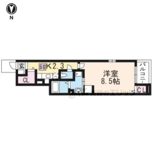 VILLA 朱雀【1階】の間取り