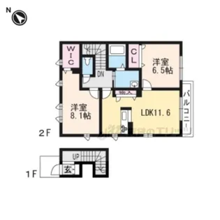 シャーメゾンMIZUKI【203号室】の間取り
