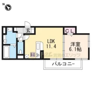 リーブル・エール【2階】の間取り