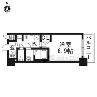 プレサンスTHE KYOTO華苑【2階】の間取り