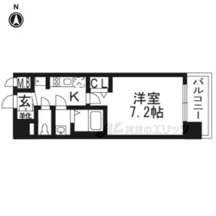 プレサンスTHE KYOTO華苑【2階】の間取り