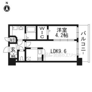 プレサンスTHE KYOTO華苑【603号室】の間取り