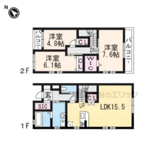 ラシーネ洛楽【103号室】の間取り