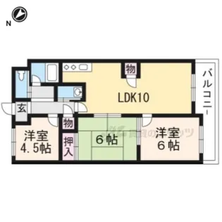 ウイング21【308号室】の間取り