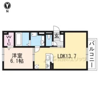 プレジール平安【3階】の間取り