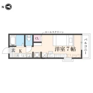 インサイトコート山科【107号室】の間取り