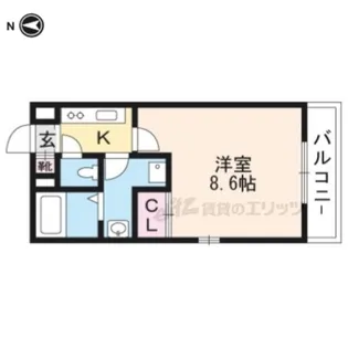 A-mon百万遍北【403号室】の間取り