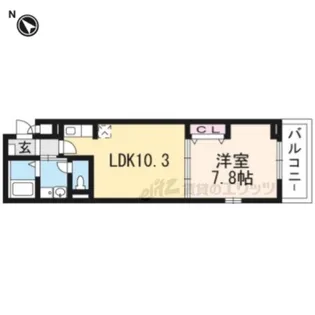 ロンボヌール宇治【2階】の間取り