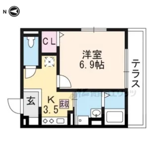 ゲムートリッヒカイト【105号室】の間取り