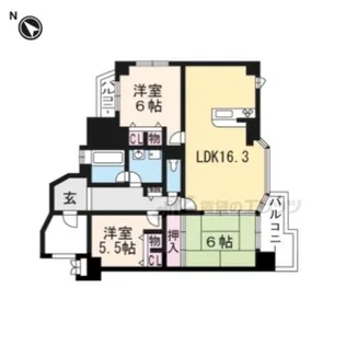 コスモ野洲【2階】の間取り