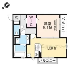 ティーガーデンヴィレッジB【2階】の間取り