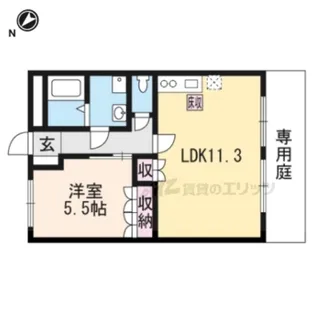 カーサ ソラーレ【103号室】の間取り