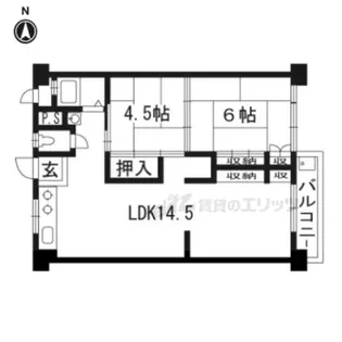 九条住宅 A棟【5階】の間取り