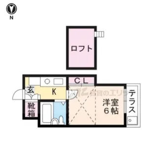 ザ・ハーツレジデンシア追分【105号室】の間取り