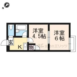 ドリームハイツ2号館【1F-3号室】の間取り