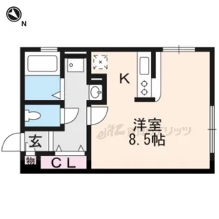 リビエール高野【103号室】の間取り