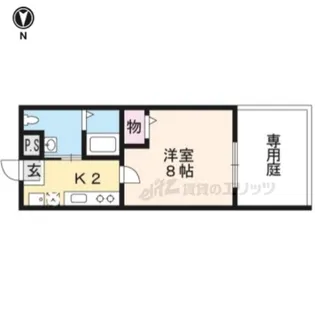 フラッティ丸太町御前【1階】の間取り