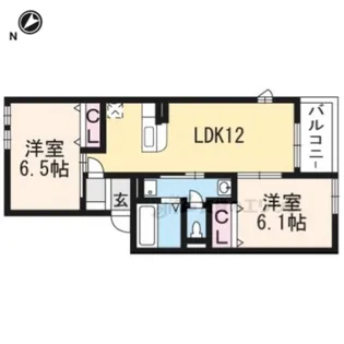 リヴィエール・コート Ⅱ【2階】の間取り