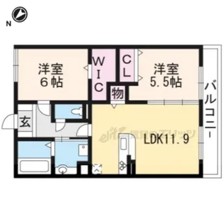 アンソレイエくさつ【3階】の間取り