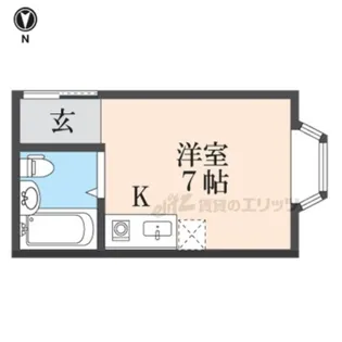 スクエアあき【201号室】の間取り