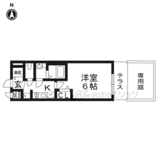 プレサンスTHE KYOTO彩美【1階】の間取り