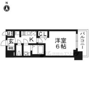 プレサンスTHE KYOTO彩美【210号室】の間取り