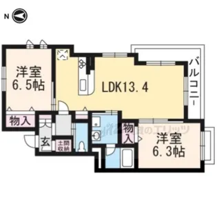 西ノ京メルフォーレ【201号室】の間取り