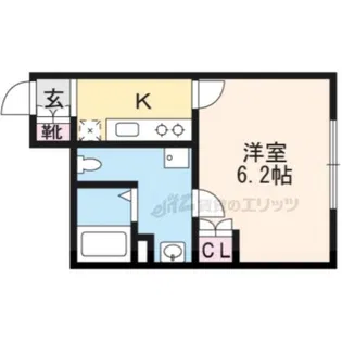 グレースアレイ西院【1階】の間取り