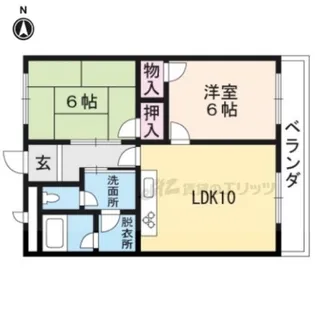 コーポラスコキチ【208号室】の間取り