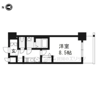 プレサンスTHE KYOTO流雅【7階】の間取り