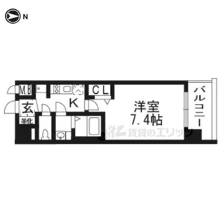 プレサンスTHE KYOTO 流雅【5階】の間取り