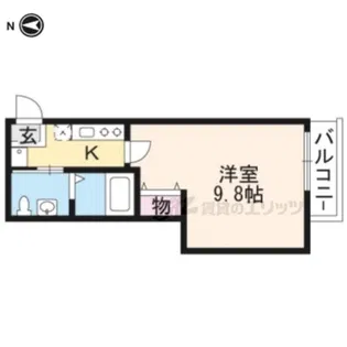 チェーズ高辻葛野西【406号室】の間取り