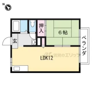 ハイツ木村【202号室】の間取り