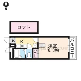 西野山マンション【107号室】の間取り